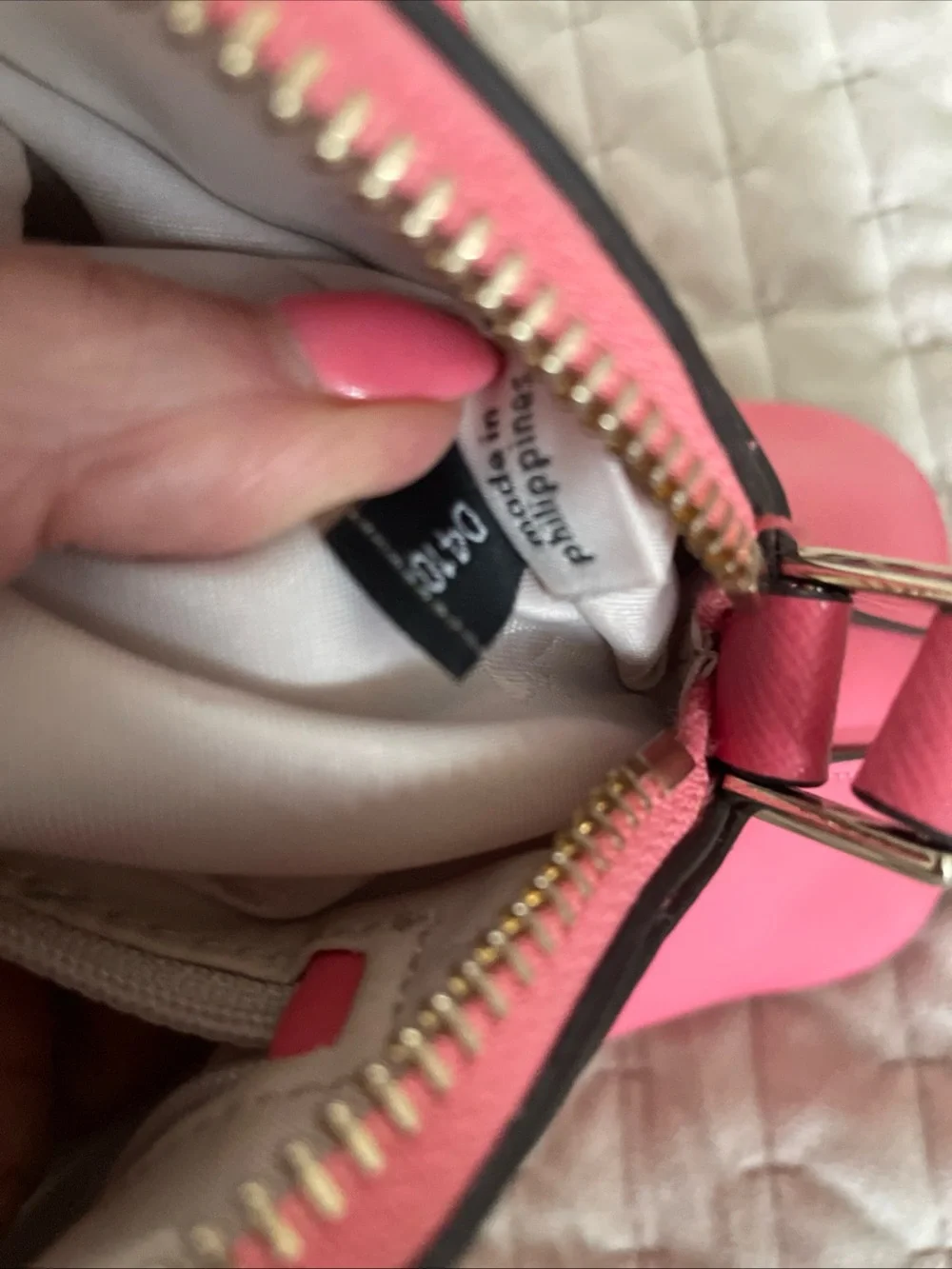 kate spade Pink Saffiano Scallop Crossbody Bag